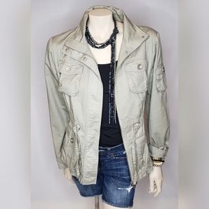 Blanc Noir Gray Utility Jacket SZ XL